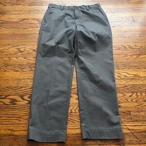 Brooks Brothers Advantage Chino Stretch Clark Fit Pants 34x30 Gray Elastic Waist